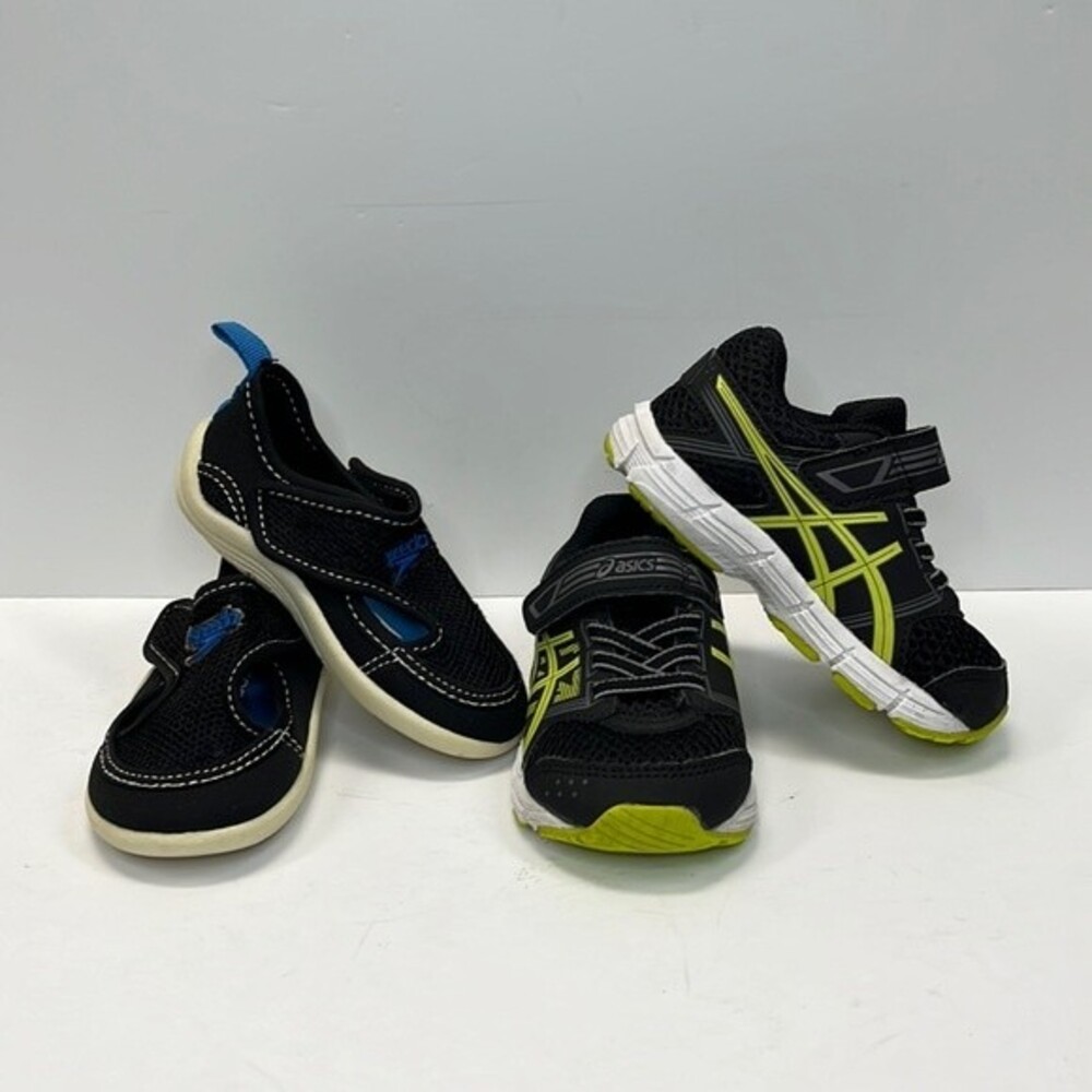 ASICS little boy size 6 sneakers and Speedo size 5/6 water shoes